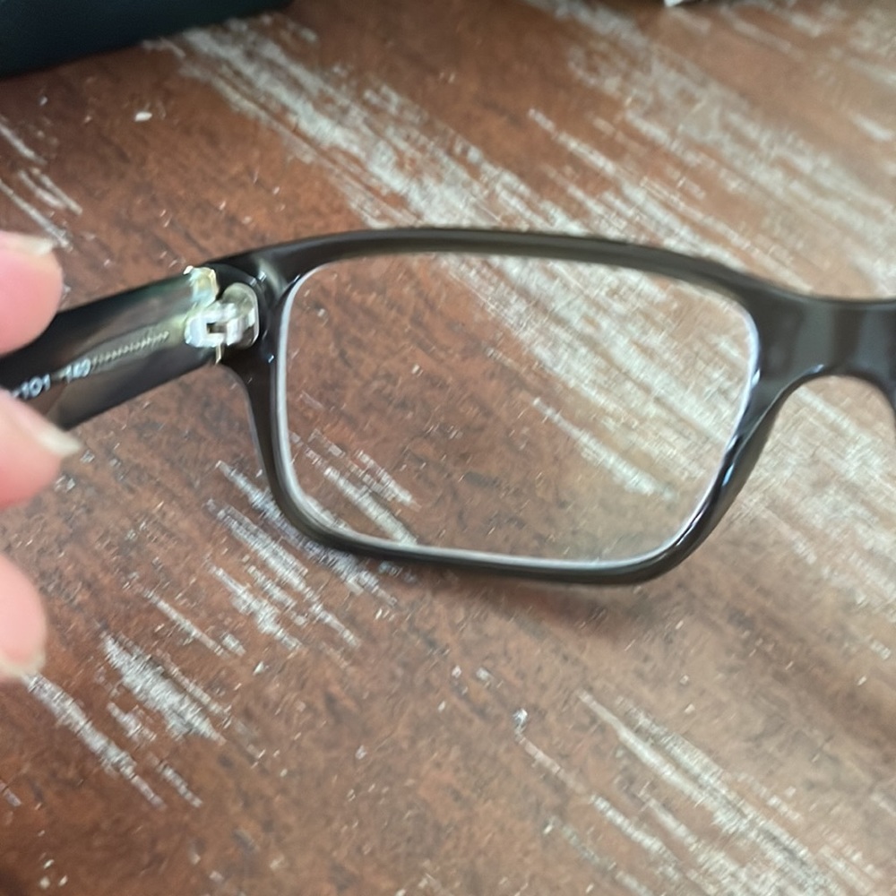 Prada VPR 16M OAQ-101 Wood eyeglasses with black logo case. - Picture 13 of 16